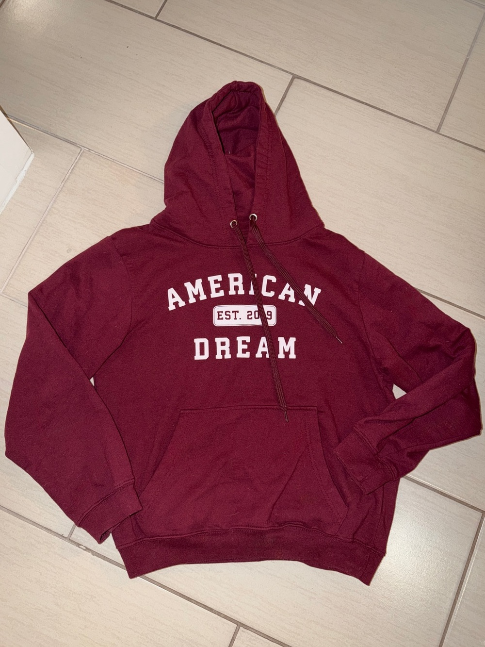 Burgundy hoodie